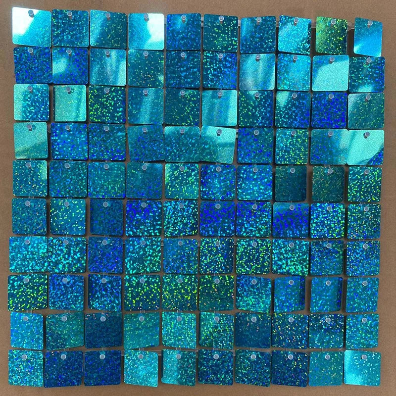 6-30Pcs Colorful Glitter Sequins Background Wall Panels Light Gold Square Shiny Panels Wedding Birthday Christmas Party Backd