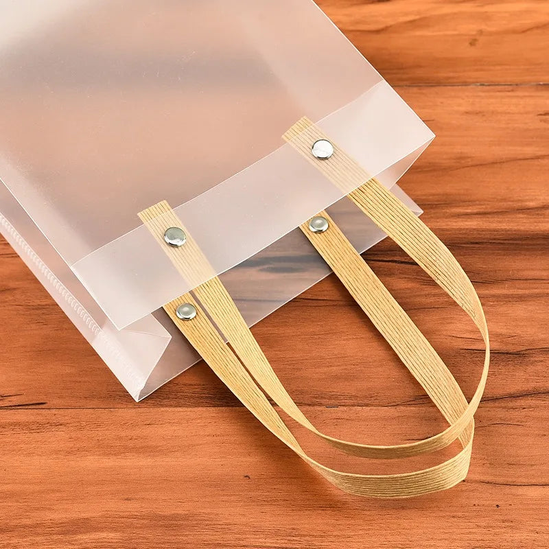 10PCS Holiday Gift Bag Eco-friendly Companion Gift Candy Bag Holiday Gift Birthday Gift Bag, Anniversaries，Frosted Tote Bag