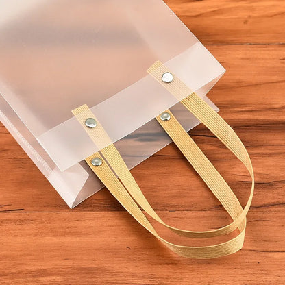 10PCS Holiday Gift Bag Eco-friendly Companion Gift Candy Bag Holiday Gift Birthday Gift Bag, Anniversaries，Frosted Tote Bag