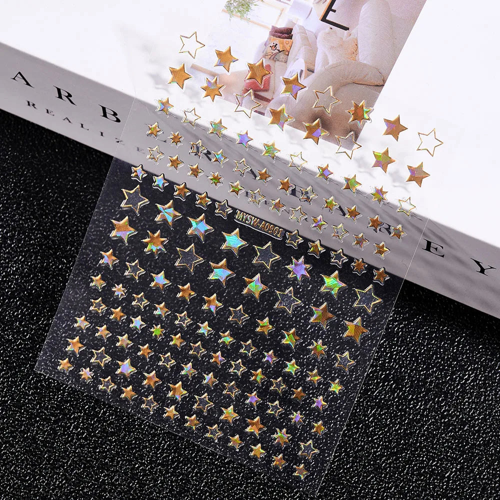 1PC 26-English Alphabet Number 3D Self-adhesive Nail Art Decal Sticker Word Small Letter Nail Decals Sticker Manicure Decorat