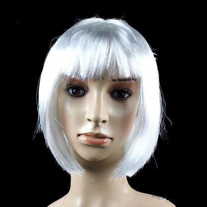 Bob Wig Pretty Women Short Bob Wigs Natural Fashion Halloween Cosplay Anime Wigs Cute Colored Synthetic Daily Party Xmas Wig