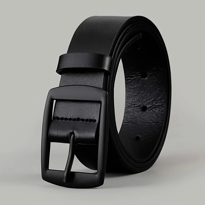 New Luxury Belt for Men PU Leather Belt Metal Pin Buckle Famous Brand Designer Waist Strap Belt for Jeans Plus Size