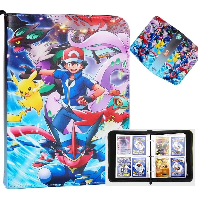 Pokemon Binders 9 Pocket 900 Cards Zipper Toploader Mimikyu Loose Leaf Collectible Card Album Storage Organizer Custom Fans G