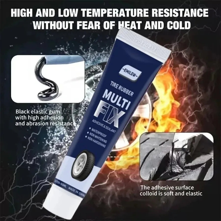 Universal Tire Repair Glue, Tire Sealant, Car Tire Repair Gel Tire Repair Gel Rubber Adhesive Not Corrosive Tire Scratches Cr