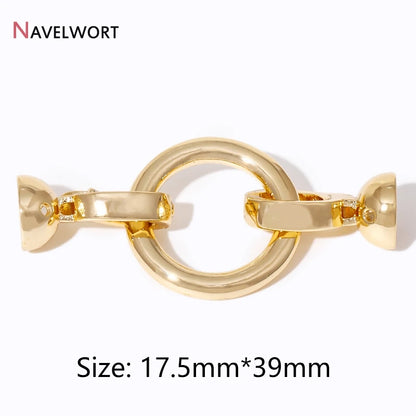 2/4/6Pcs Gold Color Round Jewelry Clasps, Locks for Jewelry, Clasps for Bracelet Necklace Making Supplies, Accessories for Je
