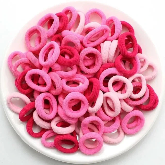 200-1000pcs Women Girls Colorful Nylon Elastic Hair Bands Ponytail Hold Small Hair Tie Rubber Bands Scrunchie Hair Accessorie