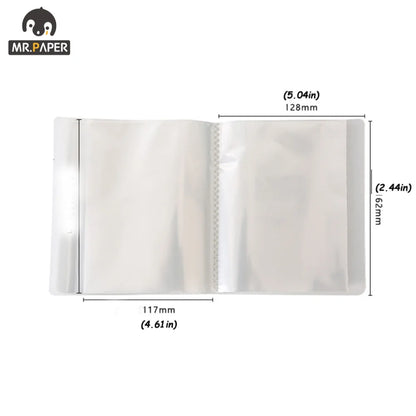 Mr. Paper Single Style A6 40 pages/book Transparent Fresh Folders Simple Generous Hand Account Material File Folders