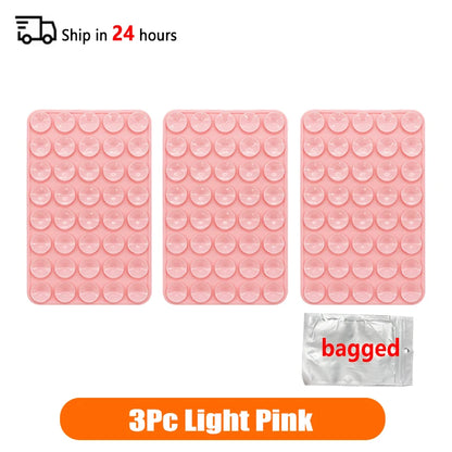 Double Sided Silicone Suction Cup Phone Case Detachable Stand Silicone Rubber Sucker Pad For Selfies And Videos Fixed Pad - L