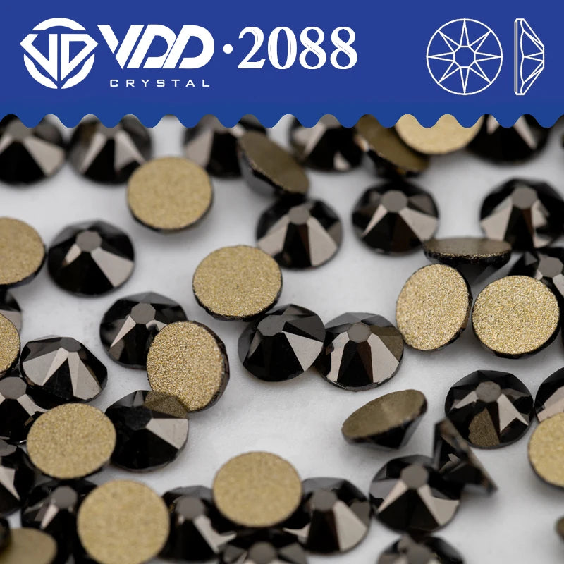 VDD SS16-SS30 High Quality AAAAA 2088 Rhinestones Crystal Flatback 8 Big 8 Small 16cut Stones For DIY Crafts Nail Art Decorat