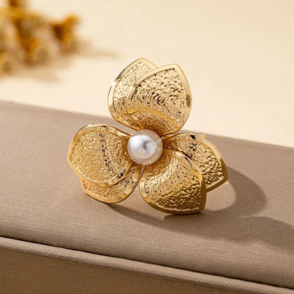 A Women's Open Ring with Flowers in Various Colors to Choose From, a Colorful and Fashionable Open Ring Suitable for Everyday