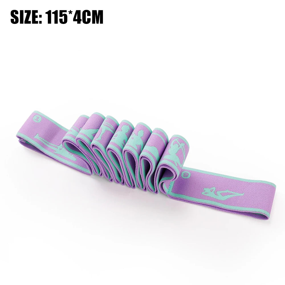 Elastic Yoga Resistance Band Pilates Dance Stretching Belt Fitness Sport Exercise Pull Strap Belt Beginner Multi-Functional B