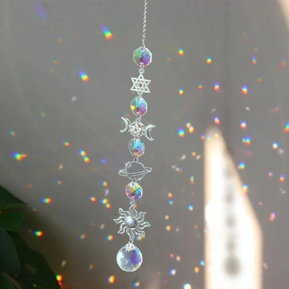 Crystal Wind Chime Rainbow Maker Sun Catcher Dream Catcher Pendant Home Garden Decor Wind Chime, Holiday, Festival, Home Deco