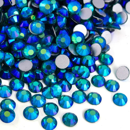 Billow Blue Series Non Hotfix Rhinestones SS6-SS30 Nail Charm Art Flatback Crystals Super Glitter Glass Strass for DIY Craft 