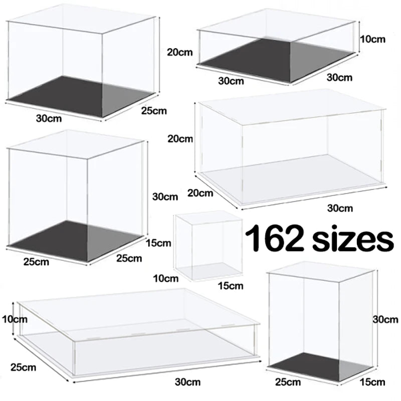 Assemble Acrylic Display Case Clear Display Box For Collection Figures Dustproof Storage Box Organizer For Car,Toy,Doll Cabin