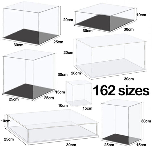 Assemble Acrylic Display Case Clear Display Box For Collection Figures Dustproof Storage Box Organizer For Car,Toy,Doll Cabin