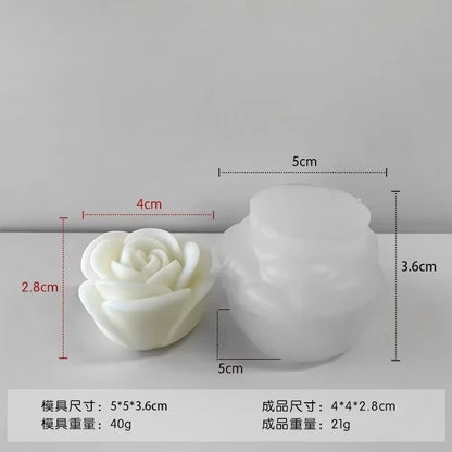 Valentine's Day Flower Silicone Candle Mold 3D Peony Flower Soap Gypsum Craft Mould DIY Chocolate Cake Baking Tool Wedding Gi