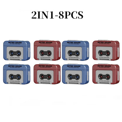 Retro Recorder Mini Portable Fun Music Box With Sound Decompression Ornament Keychain Schoolbag Small Pendant Friends Gifts