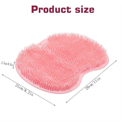 Shower Foot Scrubber Mat Back Washer Exfoliating Bath Wash Pad Wall Mounted Slip Suction Cups for Use in Cleaner Men and Wome