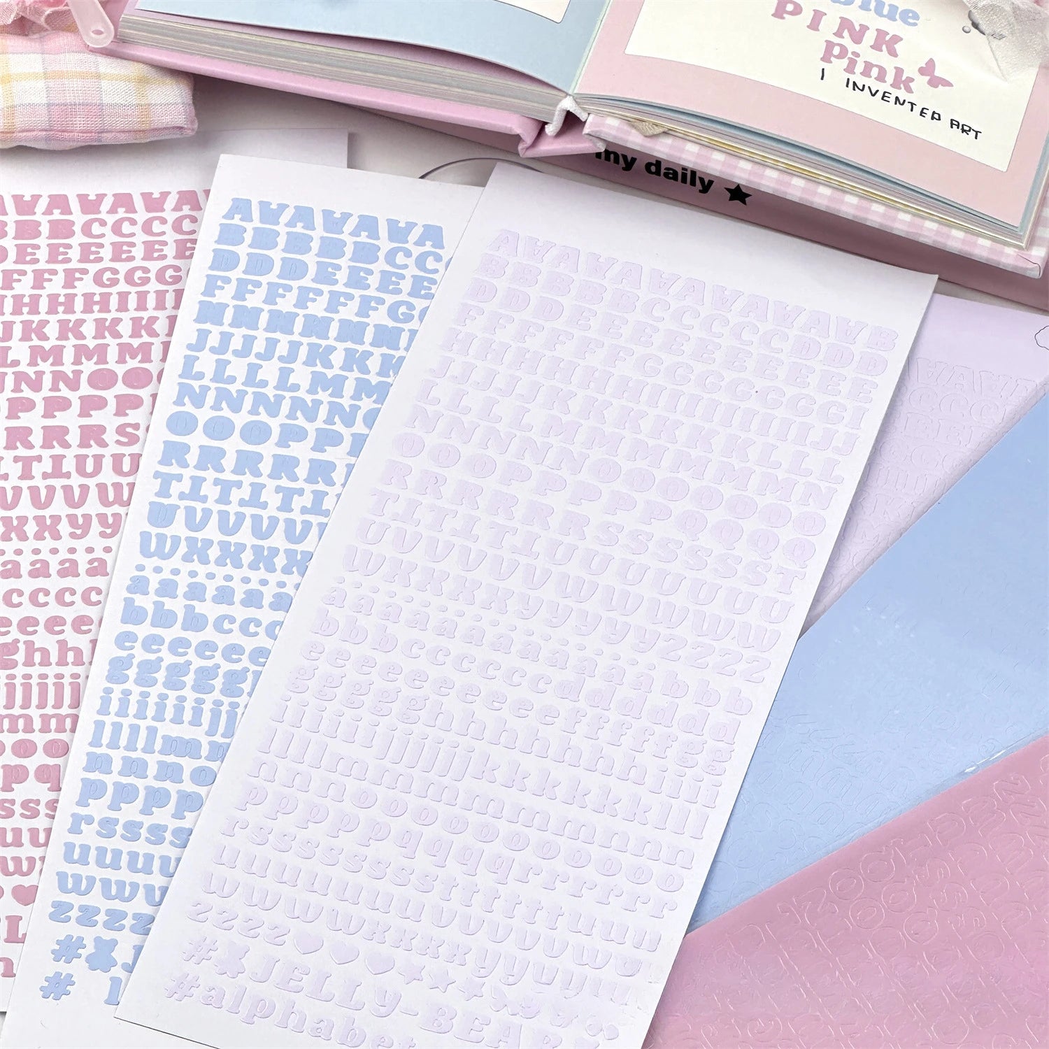 3Pcs Cute Colored Alphabet Letter Sticker Album Diary DIY Scrapbooking Journal Decorative Material Stickers