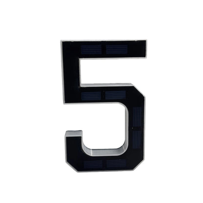 Personalized Solar Powered Address Number Waterproof Modern Address Number for Outside House Light Up Courtyard Hotel Bar - 5