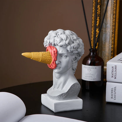Modern Nordic Figure Ornament Ice Cream David Figurine Home Decor Sculpture Office Bookshelf Desktop Art Decoration David Sta