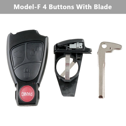 2/3/4 Buttons Smart Car Key Fob Shell Auto Car Key Case Replacement Remote Cover Fit for Mercedes-BenzC M B E CL SL Key Shell