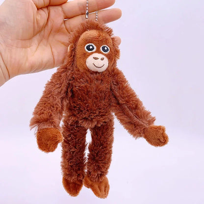 20cm Cute Little Monkey Pendant Plush Doll Animal Hanging Plushies Doll Bag Pendant Soft Stuffed Backpack Keychain Plush Doll