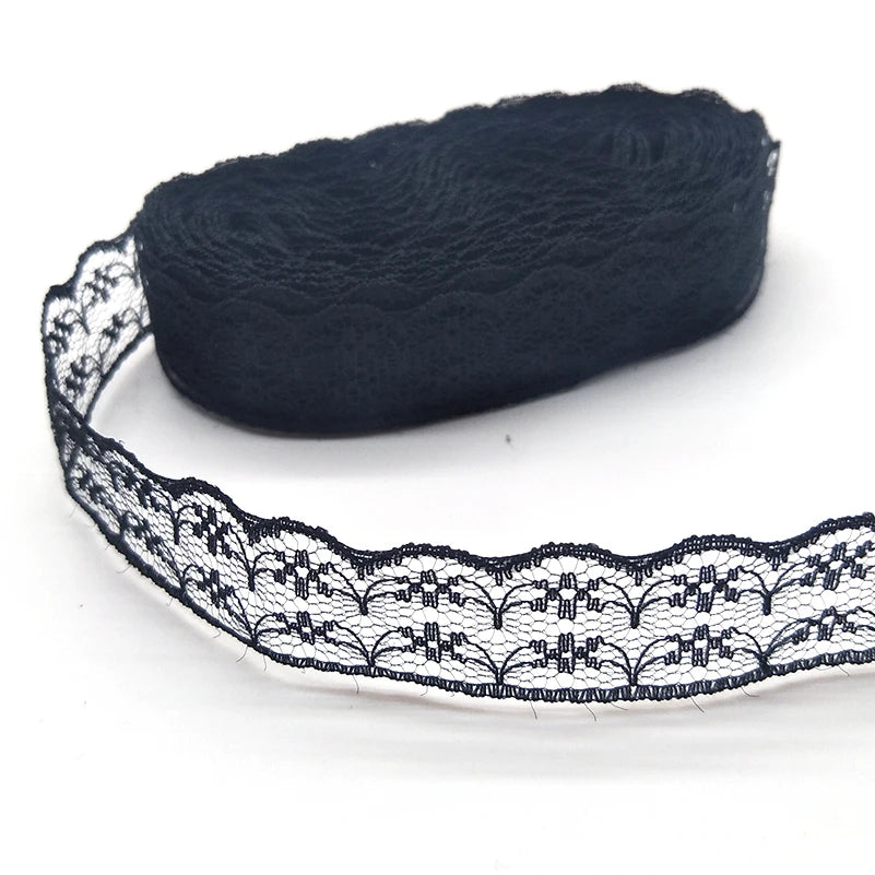 10 Yards High Quality Beautiful White Lace Ribbon Tape 22MM Lace Trim DIY Embroidered For Sewing Decoration African Lace Fabr