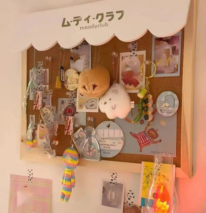 New DIY Cute Dessert House Cork Message Board Home Dormitory Jewelry Wooden Storage Board Wall Decorative Board Room Decorati