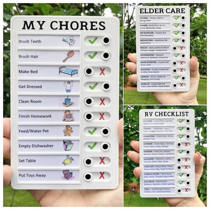 Reusable My Chores Checklist Task Board Daily Schedule Planner Memo Chore Chart Kid Responsibility Behavior Self Discipline C