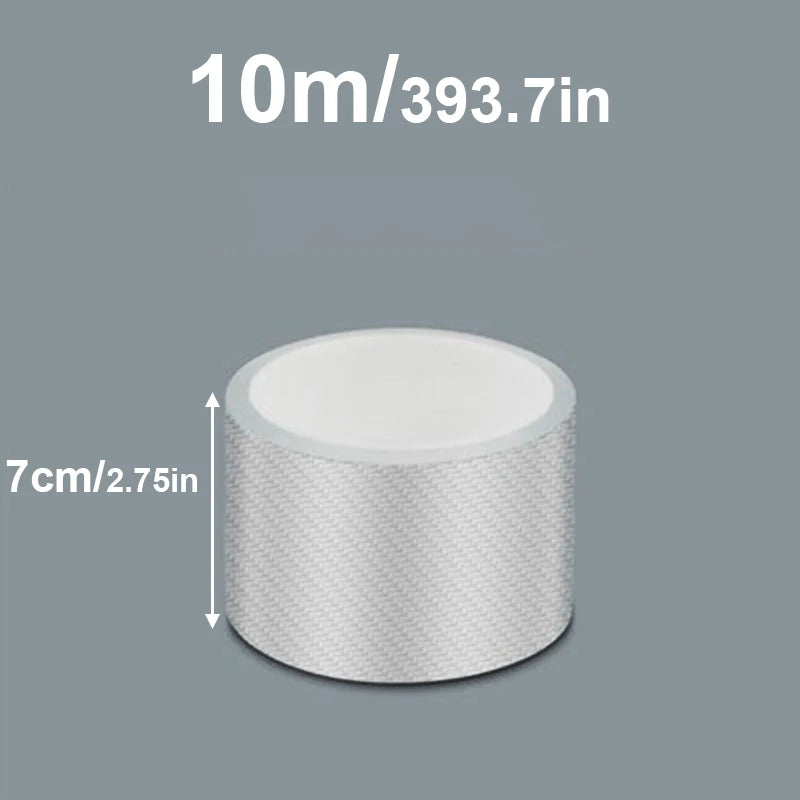 3/5/10M Transparent Carbon Fiber Car Threshold Portector Moulding Strip Trim Bumper Strip Clear Wear Surface Tapes DIY Film T