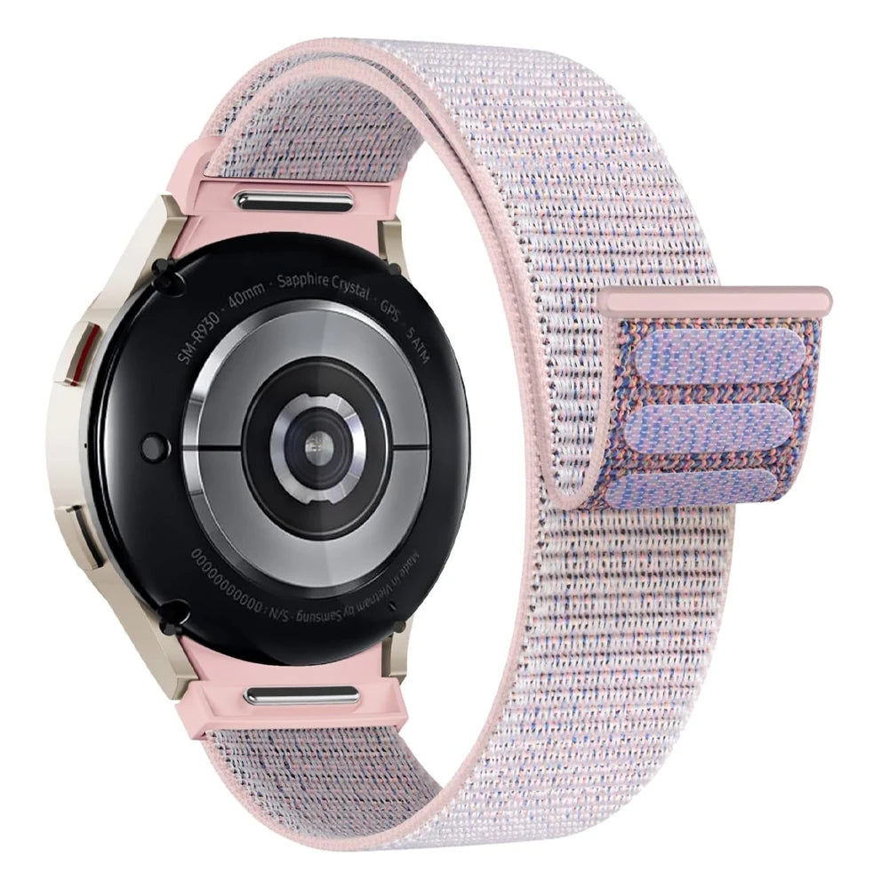 Band For Samsung Galaxy Watch 7/6/4/classic/5 pro 44mm 40mm wrist No Gaps Nylon sport loop correa bracelet Galaxy Watch 7 Str