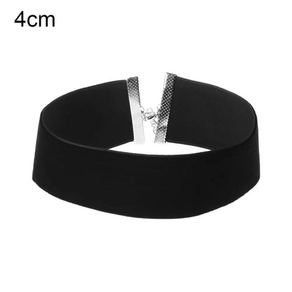 Adjustable Elegant Classic Vintage Velvet Choker Gothic Black Ribbon Necklace - 4cm