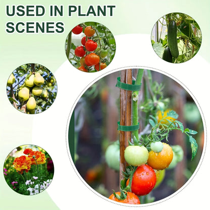 50/100pcs Reusable Adjustable Non-Slip Nylon Plant Ties with Hook and Loop Fasteners, Ideal for Gardening Applications
