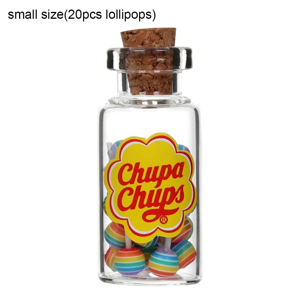 1/12 Scale Doll House DIY Accessories Kitchen Toys Candy Box Lollipops With Jar Dollhouse Miniature Food Simulation Sugar