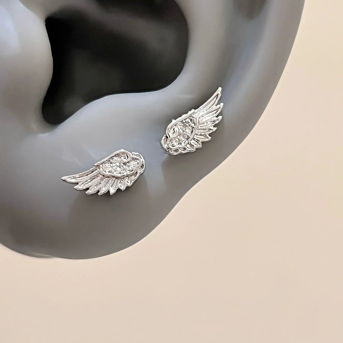 A Pair Vintage Couples Creative Angel Wings Stud Earrings Women Punk Studs Birthday Jewelry Gift - ED4965