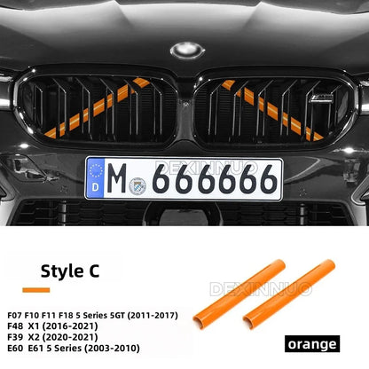 Car Front Grille Trim Strips For BMW E60 F07 F10 F20 F22 F25 F30 F32 F39 F44 F46 F48 G11 G12 G30 G32 G01 G02 G05 G20 1-7Serie