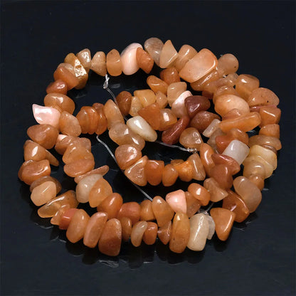 16 inch Natural Stone Beads Chips Beads 5-8mm Irregular Crystal Agate Gravel Beads Diy Bracelet For Jewelly HK058 - Red Carne