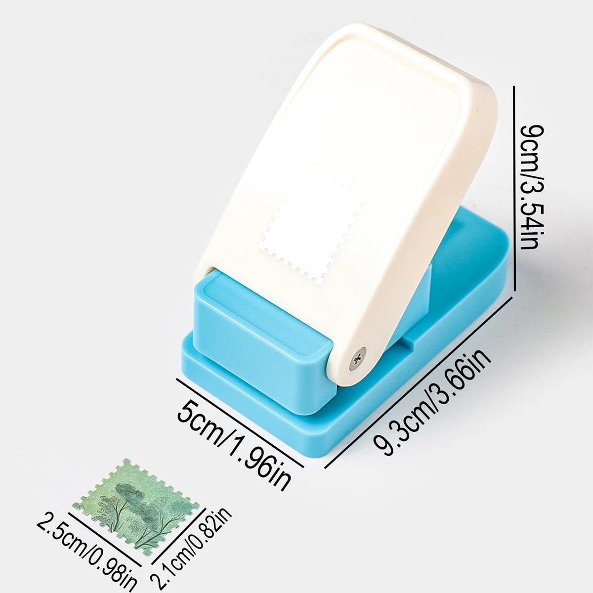 Stamp Shaped Paper Punch, Portable Hole Puncher for Crafts, Scrapbooking Supplies, DIY Card Making & Paper Crafting Tool - La