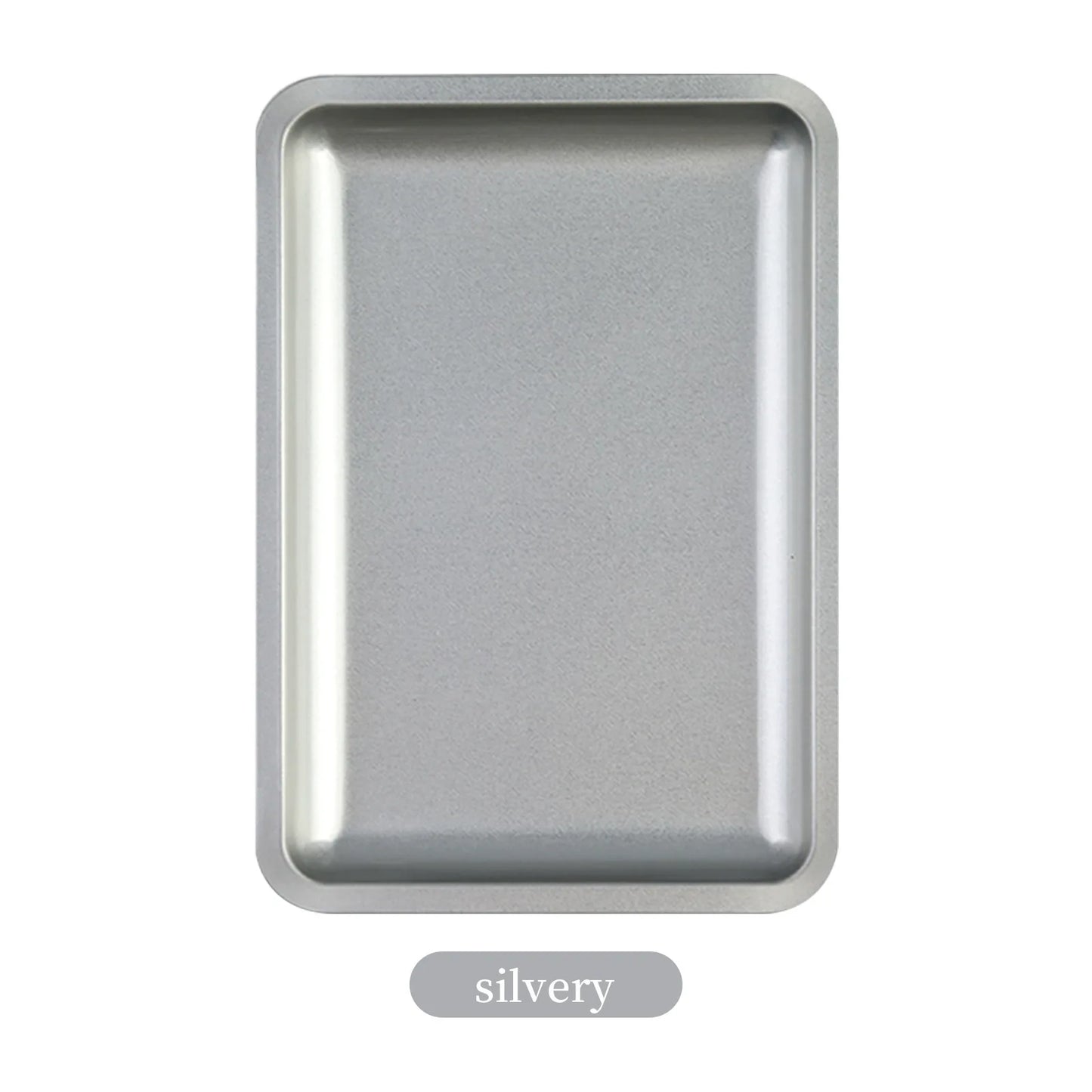1PC Square Stainless Steel Cosmetic Storage Tray Nail Art Manicure Plate Tweezers Clippers Pens Container False Nails Dish To