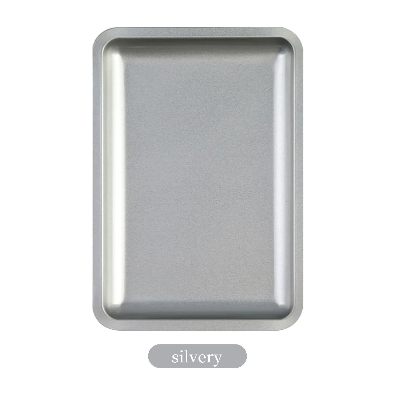 1PC Square Stainless Steel Cosmetic Storage Tray Nail Art Manicure Plate Tweezers Clippers Pens Container False Nails Dish To