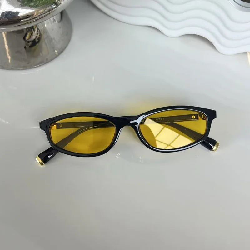 Vintage Small Frame Women's Kitten Glasses High-end Sunglasses Woman Luxury Brands Original Lunettes Femmes 802346
