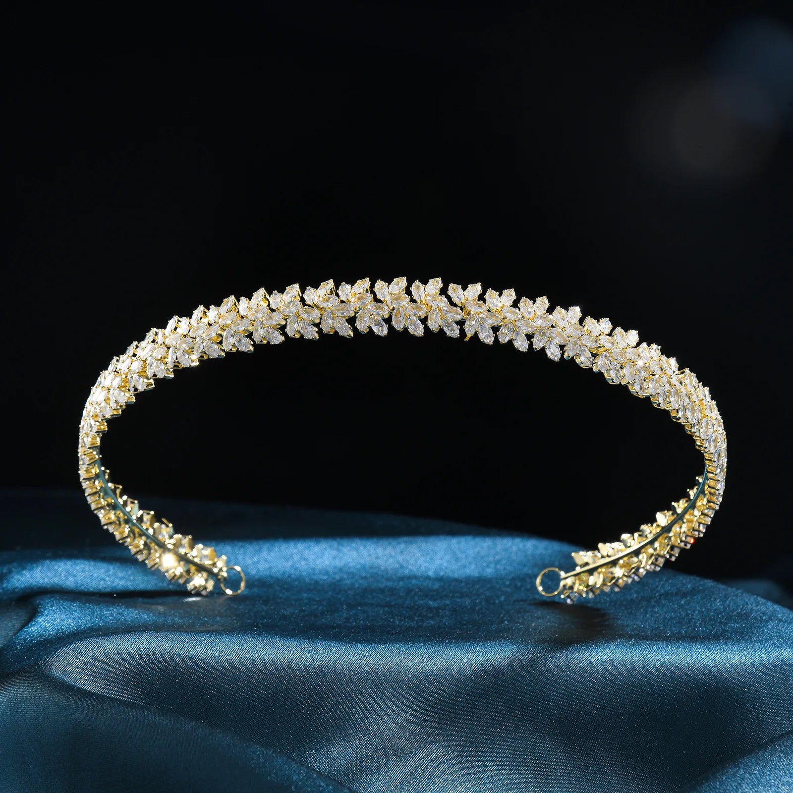Bridal Hair Jewelry Cubic Zirconia Zircon Tiaras and Crowns Diadem For Brides Women Prom Pageant Headband Wedding Accessories