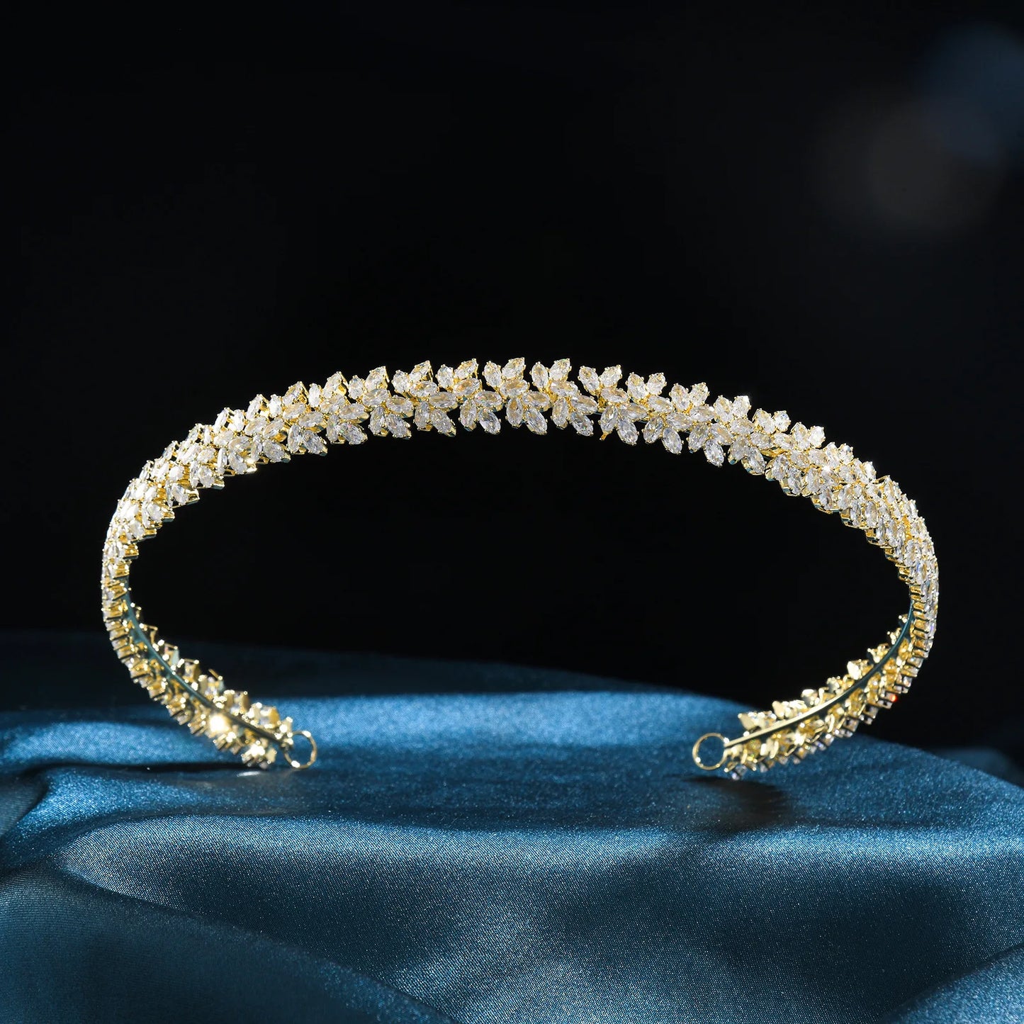 Bridal Hair Jewelry Cubic Zirconia Zircon Tiaras and Crowns Diadem For Brides Women Prom Pageant Headband Wedding Accessories