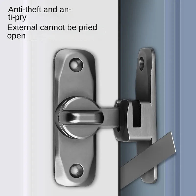 90/180 Degree Flip Door Lock Home Security Sliding Door Latch Small Gate Latches Hardware Anti-theft Lock Zinc Alloy Door Bol