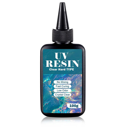 UV Resin Kit with Light Upgraded Hard Type Crystal Clear Ultraviolet Curing UV Resin for Craft DIY Jewelry Making Molds Casti