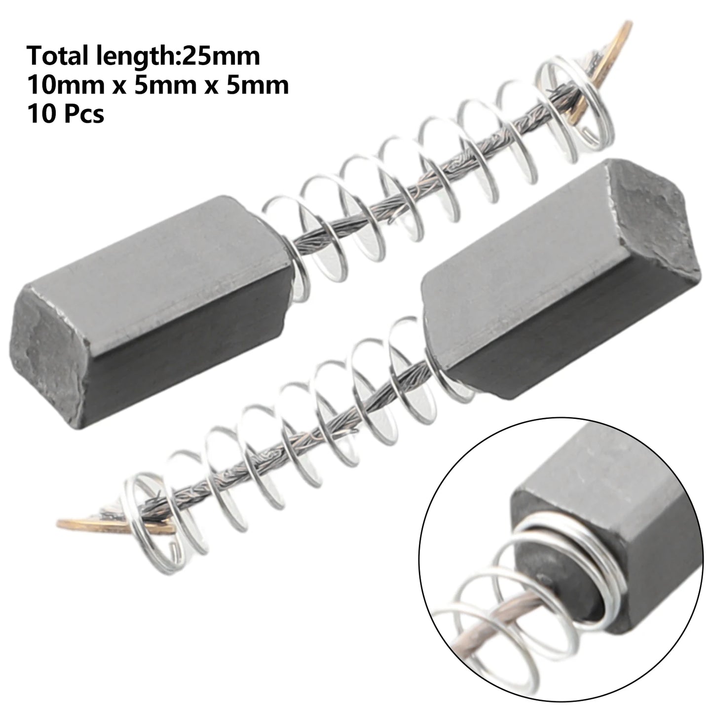 10pcs 10x5x5mm Carbon Brushes For Electric Motor Graphite Brushes Replacement Part Power Tool Accessories