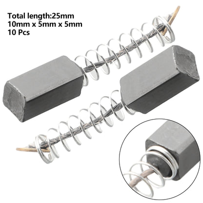 10pcs 10x5x5mm Carbon Brushes For Electric Motor Graphite Brushes Replacement Part Power Tool Accessories