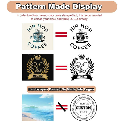 Custom Stamp Round Self Inking,Personalized Stamp 25/30/40/50mm Monogram LOGO Design Rubber Stampswith 4 Optional Ink Colors