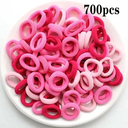 200-1000pcs Women Girls Colorful Nylon Elastic Hair Bands Ponytail Hold Small Hair Tie Rubber Bands Scrunchie Hair Accessorie
